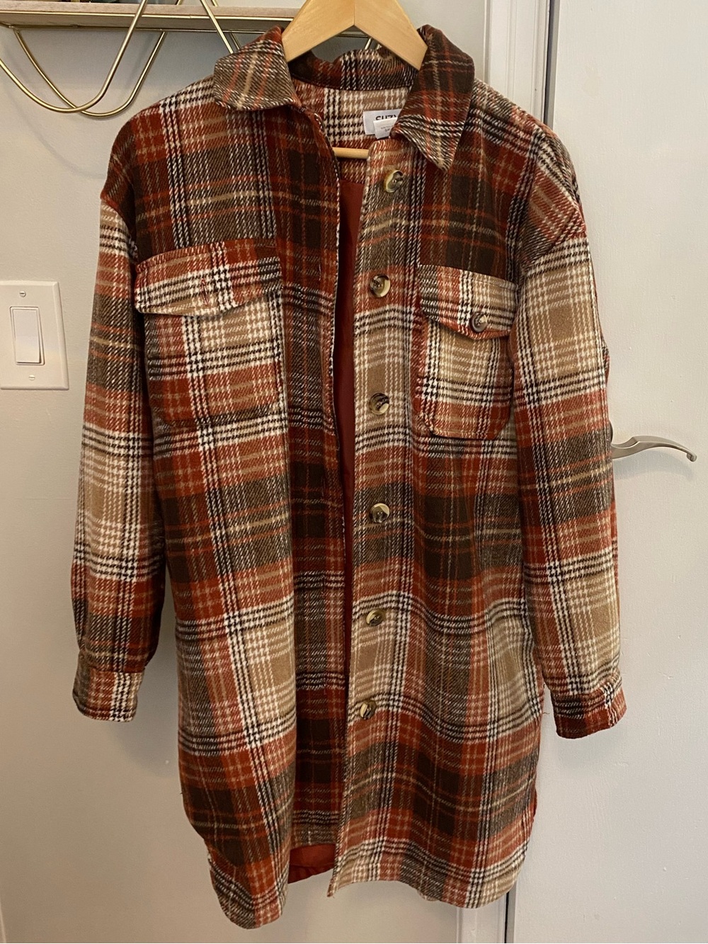 Suzy Shier Plaid Shacket